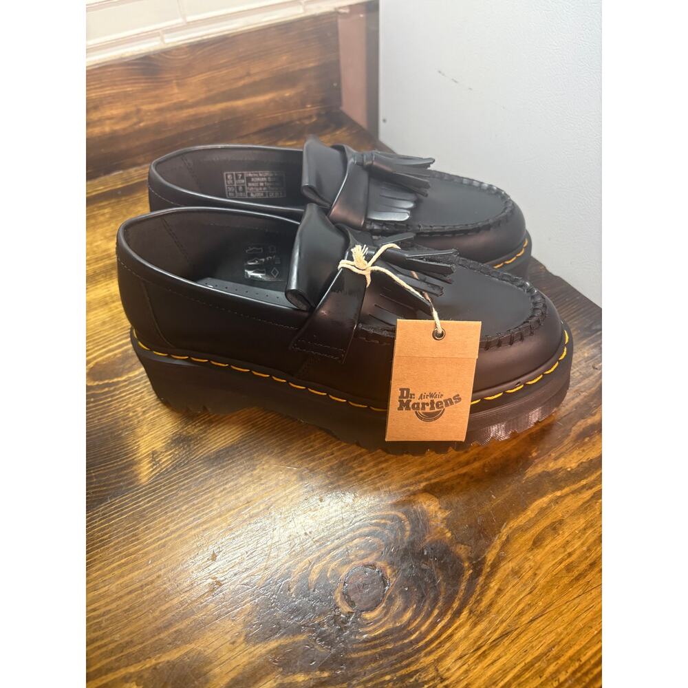 Dr. Martens Adrian Quad Leather‎ Platform Loafers Women Size 8